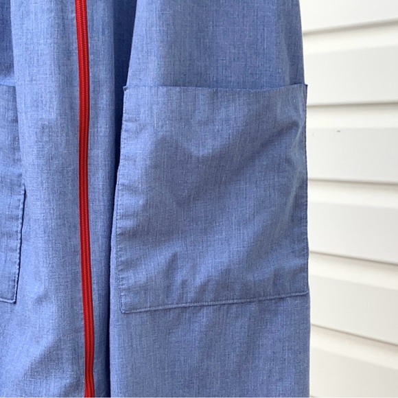 80’s Vintage Chambray Smart Time “House Coat” (Robe) - Picture 8 of 12